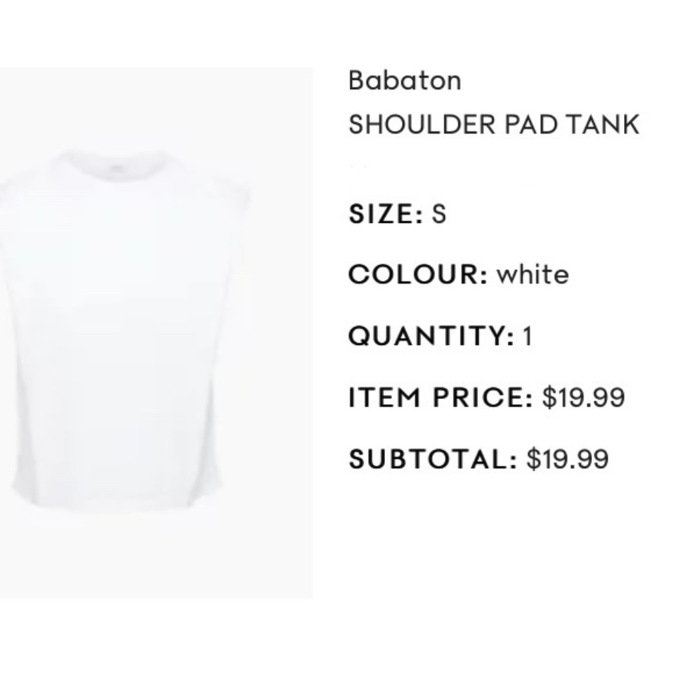 Babaton shoulder pad tank